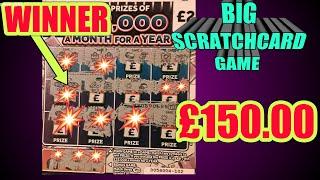 BIG SCRATCHCARD GAME "CASH 7sDOUBLER"JEWEL SMASH"SPIN £100