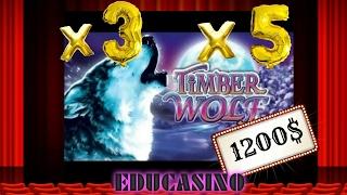 •️•TIMBER WOLF 1200$ • BONUS WIN x3 x5 •10c | BY ARISTOCRAT
