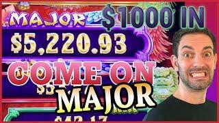 • Come on MAJOR!!!• • $1000 Challenge at Mirage Las Vegas • Slot Machine Pokies