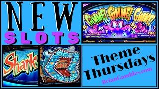 *NEW* SLOTS •Gimme Gimme Gimme + Shark Raving Mad, THEME THURSDAYS• Live Play Slots /Pokies in Vegas