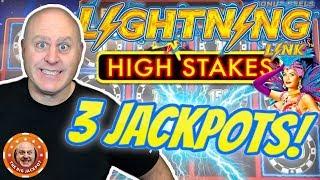 •3 HIGH LIMIT JACKPOT$! •Lightning Link High Stakes at $75 a Spin!  •