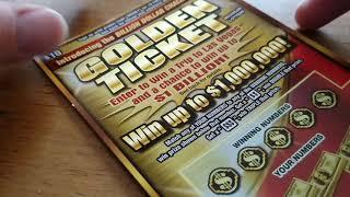 SCRATCH OFF WINNER! $1,000,000,000 GOLDEN TICKET $10 MICHIGAN LOTTERY SCRATCHCARD