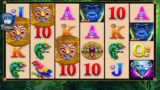 GORILLA KING Video Slot Casino Game with a RETRIGGERED FREE SPIN BONUS