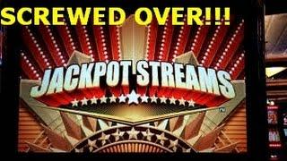 SCREWED BY KONAMI  Jackpot streams slot machine !! Ughh!!!