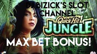 ~*** MAX BET ***~ Quick Hit Jungle Slot Machine ~ FREE SPIN BONUS!!! • DJ BIZICK'S SLOT CHANNEL