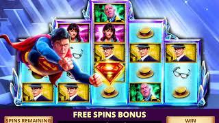 SUPERMAN THE MOVIE Video Slot  Casino Game with FORTRESS OF SOLITUDE FREE SPIN BONUS