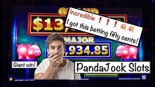I can’t believe I won this on $0.50! Handpay on Piggy Bankin slot