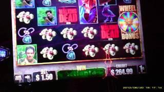 The Walking Dead casino slot live play with bonus wheel free spins big win
