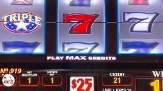 Favorite slot⋆ Slots ⋆Triple Stars $25 Slot on Free Play & Wheel of Fortune Cash Link  $37.50 A Spin 赤富士スロット