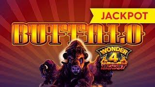 JACKPOT HANDPAY! Wonder 4 Boost Buffalo Slot - $16 MAX BET!