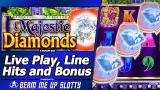 Majestic Diamonds Slot - Live Play, Free Spins Bonuses and Nice Line Hit