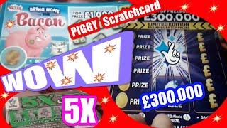 Scratchcards....5X CASH...£300,000 Blue..Full £500...Luxury  Lines..Super Bonus...mmmmmmMMM..says ★ 