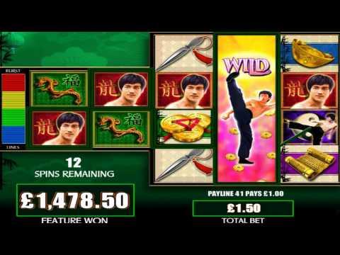 £3,467.80 MEGA BIG WIN (2312 X STAKE) ON BRUCE LEE™ ONLINE SLOT GAME AT JACKPOT PARTY®