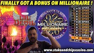 GOT THAT BONUS ! • Lil Devil & Who wants to be a Millionaire Online SLOT Casino play