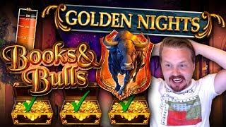 BIG WIN on Books & Bulls "Golden Nights" Feature! (Golden Nights total bet is €1, rest regular slot)