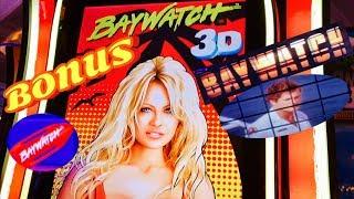 *BONUS* Baywatch 3D Slot - LIVE PLAY - LAS VEGAS, *Ultra Stack Lion! Max Bet slot bonus!