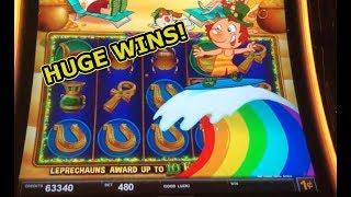FULL SESSION: New Slot - Leprechaun's Gold Rainbow Bay/Oasis.  Live Play and Tons of Big Wins!