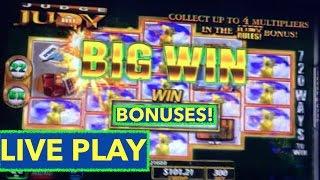 BIG WIN!!! LIVE PLAY and Bonuses on Judge Judy Slot Machine