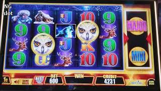 Timber Wolf Deluxe  Slot Machine Bonus Won & Minor Jackpot !! Nice Play