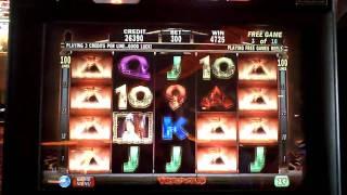 Vesuvius slot machine video bonus win at Parx Casino