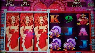Parisian Pleasures Slot Machine Bonus - 7 Free Games with Merged Reels - Nice Win (#2)