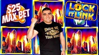 High Limit LOCK IT LINK Slot Machine $25 Max Bet Bonus | Slot Wins | Live Slot Play At Casino