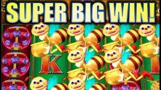 •SUPER BIG WIN! HUGE WIN!!• • LUCKY HONEYCOMB & HONEY BEAR • Slot Machine Bonus (KONAMI)