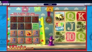 Toy Factory Slot - Abacus free spins feature with 4 symbol multiplier!