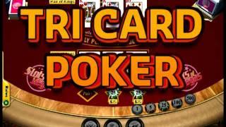 Tri Card Poker Table Game Video at Slots of Vegas
