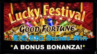 Lucky Festival Great Line Hit on Bonus