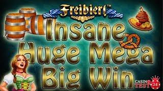 MUST SEE!!! INSANE HUGE MEGA BIG WIN on Freibier - Novomatic Slot - 2€ BET!