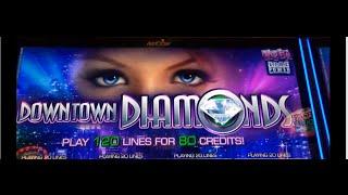 Downtown Diamonds - Aristocrat Slot Machine Bonus Win