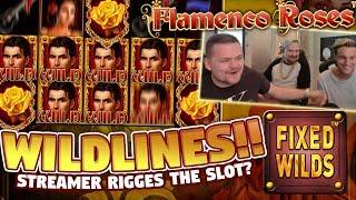 WILD LINE?!?!! Flamenco Roses BIG WIN - HUGE WIN - Casino games from LIVE stream