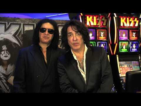 Paul Stanley and Gene Simmons invite you to play KISS® online slot game at Jackpot Party® casino