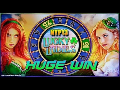 WMS - Lucky Ladies Slot Bonus HUGE WIN