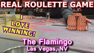 NICE WINNING GAME! - Live Roulette Game #19 - The Flamingo Casino, Las Vegas, NV - Inside The Casino