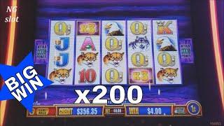BUFFALO Slot Bonus • BIG WIN • Wonder 4 Tower 6 Bonuses Won ! Huge Bonus Won x200