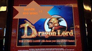ARISTOCRAT Dragon Lord - **SUPER BIG WIN** Free Games w/Re-trigger - QUEST FULFILLED
