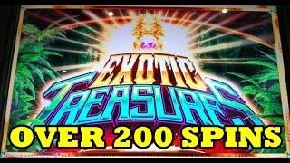 WMS - Exotic Treasures - Over 200 Spins!