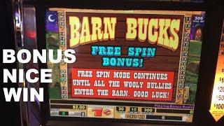 MOOLAH Live Play and Barn Bucks BONUS and Nice Win! Slot Machine
