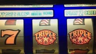 IGT $1 Triple Double Star Slot Machine Max bet $2 Good Win