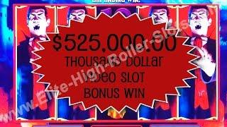 •BIG $525,000.00 Thousand Dollar Jackpot, Handpay Video Slot Bonus Win!!! Dracula Slot Machine • SiX