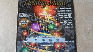 $5 Holiday Magic Instant Lottery Scratch-off Ticket