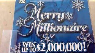 Instant Lottery Ticket - $20 Merry Millionaire Scratchcard