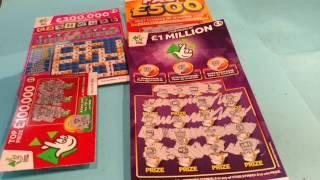 New Purple Millionaire Scratchcard...Fast 500....CASH WORD....100,000 Red