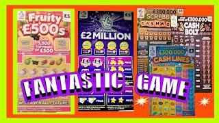 ★ Slots ★AMAZING★ Slots ★ Scratchcard Game NEW FRUITY £500s.£2 Million Purple .Cash Bolt.Scrabble.WI