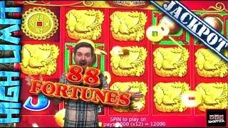 JACKPOT! WELL ITS ABOUT TIME I Finally Achieved a Hand pay on 88 Fortunes Slot Machine Upto $88/Spin