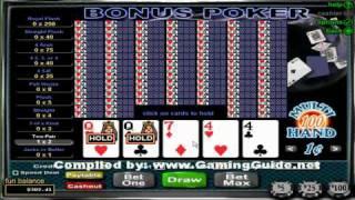 Bonus Poker 100 Hand Video Poker