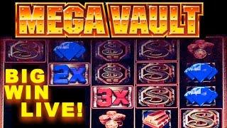 LIVE! - MEGA VAULT SLOT MACHINE - **BIG WIN** - Slot Machine Bonus (Casinomannj)