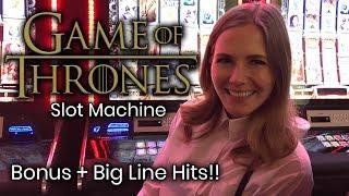 Game of Thrones Nice Win! Awesome Line Hits!!! Bonus and Random Features!!!